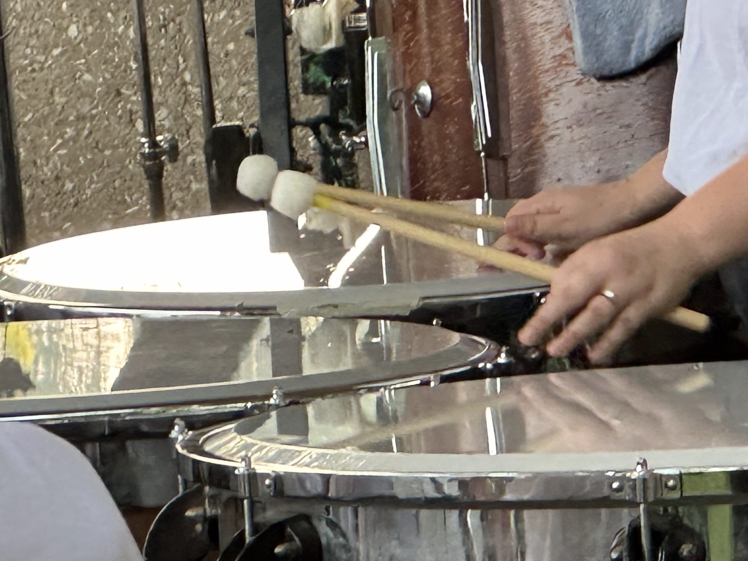Photo of the timpani close up in the Zanesville Memorial Band